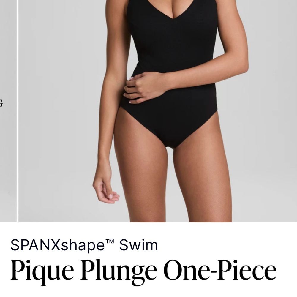 SPANXshape Pique Plunge One-Piece Swimsuit